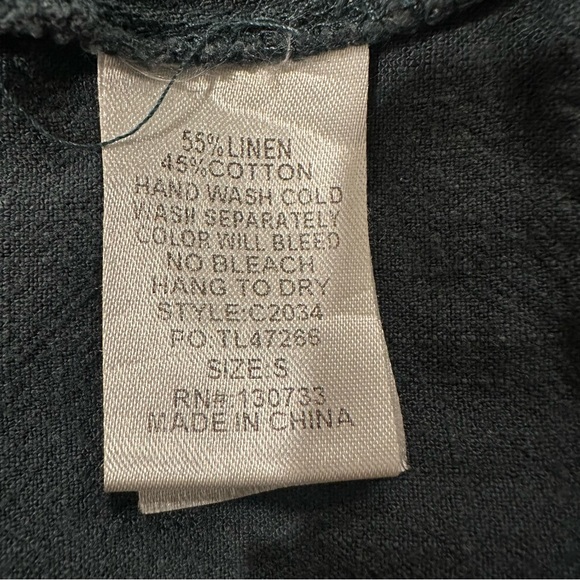 Umgee S Linen Cotton Blend 3/4 Sleeve Raw Hem peasant top sweetheart neck.A49 - Picture 10 of 11